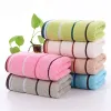 Set 2pcs Cotton Face Towel 34*74cm Adult Soft Terry Absorbent Quick Drying Body Hand Hair Bath Towels Washbasin Facecloth Bathroom