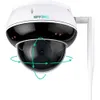 SV3C PTZ Sécurité Camera Outdoor WiFi Dome Camera Indoor 5MP avec suivi automatique Vision nocturne infrarouge