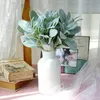 Decoratieve bloemen 10 pc's kunstmatige ingekrachtige lammeren oorbladeren met 6,7 ft slinger - succulent