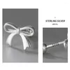 Stud Earrings 925 Sterling Silver Hollow Bowknot For Women Sweet Punk Screw Korean Style Earring Piercing Jewelry Pendientes