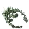 Декоративные цветы искусственные растения эвкалипт гирлянда шелковая пластиковая фальшивая зелень