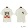 Rhude Shirt Men Mens Designer Rhude T Shirt 2xl Card Logo Lettered Print Rhude Shirts High Quality Couples for Men and Women Tshirt Cotton is Loose in Summer Shirt 676