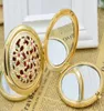 Chic Retro Vintage Gold Metall Pocket Mirror Compact Cosmetic Retro Mirrors Crystal Nutable Make -up Beauty Tools4864473