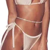 Chaîne de taille ceintures en acier inoxydable Bikini Bikini Rhingestone Crystal Tennis Chaîne de la taille Bodly Chaîne pour femmes Fashion Sexy Crystal Body Bijoux D240430