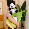Décorations de jardin créatives drôles de bambou panda peluche un sac à dos de tournage et de poupée à thème animal mignon est très adapté