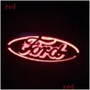 Autocollants de voiture 5d Logo LED LOGO 14.5CMX5.6cm pour Ford Focus Mondeo Kuga Badge Laser Laser 3D EMBLEME AUTOPHER