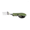 Ensembles de vaisselle en acier inoxydable cuillère de cuisine tranchante et durable barre multi-fonctions fourche multi-mesures applicables à 4 outils de couleurs portables