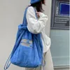 Y2K Koreańska moda pluszowa plecak duża pojemność pod pachami torbą na ramię swobodne sznurka