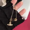 Designer Lin Zhou Saturn ketting Dames stralende volledige diamanten pin gestapelde kettingkraagketen