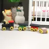 Figurine decorative 1: 12 bambole Mini Train Model per bambini Accessori per la scena per bambini Decorazione di regali giocattoli