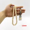 模倣アイボリーTasbih Beige Resin Misbaha 33Beads Muslim Bracelet Islamic Eid Gift Arabic Accessories Turkey Fashion Jewelry 240415