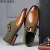 Chaussures décontractées hommes formels classiques coiffeur robe noire de moine pour mode italien plus taille masculine zapatos