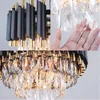 Modern Crystal LED Chandeliers for Foyer Hall Dining Living Room Decor Clear Designer Pendant Lights Lustre Suspension Luminaire