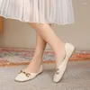 Chaussures décontractées 2024 Spring Simple Design Dames Plat Femmes Soft Toe Toe Toe Vintage Femme Boat Retro Feisure Girls