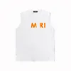 24SS Nuovo designer Mens Tops Trendy Brand Sleeveless T Shirts ZJBAM049 Bold Letter Plain Simpubblicata stampabile traspirante e vestiti di moda freschi S-XXL