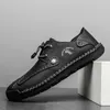 Casual Shoes Leather Men Split Loafers Super Comfort Snow Flats Moccasins