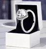 Ring de la larme étincelante Halo Authentic Sterling Silver Wedding Designer Bijoux pour les femmes Box Box Original pour sa petite amie Anneaux de cadeau 8396097