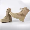 Echte lederen mannen Militaire tactische woestijnlaarzen Outdoor Combat Lichtgewicht niet-slip wandelschoenen High-Top Botas Werkschoenen 240420