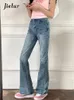 Jeans para mujeres Spring Summer Vintage Femen's Loose Light Street Woman Blue Simple Basic Casual Chicly Young Pantal
