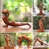 Dekorative Figuren Yoga Körper Holz Textur Statue Schnitzgymnastik Liebhaber Harzdekoration Handwerk Skulptur Mädchen Wohnkultur