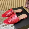 Hollow Out Slip on Mules Ladies Shoes Summer Peep Toe Flat Platpers Sweet Tlides Female Chaussures