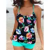 Moda de banho feminina Shenghaixuan 2024 NOVAS PALHAS DE CANTO ANOLHO COM BIKINI TANKINI TOP TANK CAMISOLE