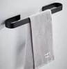 Porte-serviette serviette de salle de bain support de support noir argent en acier inoxydable mural bar organisateur de cuisine étagère de rangement de rangement 9578976
