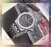 Beroemde volledige functionele mannen horloges stopwatch dag Date Time Week Quartz Chronograph Clock goed uitziende president 24 uur kalender armband polshorloge geschenken