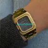 Luksusowe zegarki APS Factory Audemar Pigue Royal Oak Womens 18K Gold Square Bransoletka z lat 80. szare przekąski sth2