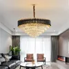 Modern Crystal LED Chandeliers for Foyer Hall Dining Living Room Decor Clear Designer Pendant Lights Lustre Suspension Luminaire