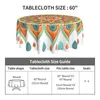 Tala de mesa Boho Floral Mandala Redonda de mesa redonda de 60 "Composição à prova d'água para o piquenique de piquenique ao ar livre Picnic Wedding Indoor Kitchen