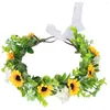 Flores decorativas Kit de corona de flores Ciástica Tadera de diadema floral para mujeres Cabello de hada diadema