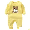 Rompers lente en herfstbaby lange mouwen Romper pasgeboren meisje boy kleren katoen jumpsuit kinderen pyjama drop levering kids materni dhffs