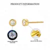 GE42 Rinntin minimalistyczny 14K Solid Gold Fancy Fancy Cut Morsanite Diamond Rame Kolczyki dla kobiet