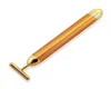 24K Gold Energy Face Roller ansiktslyftrullar Anti rynka t bar ansikte vibrerande massage hud åtdragningsenhet skönhet care5340472