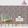 Wall Stickers 3D Tile Brick Sticker Self-adhesive PVC DIY Wallpaper Home Decal For Living Room Kitchen TV Backdrop