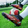 Czarnoczerwone buty piłkarskie Modne drukowane buty piłkarskie bez pośpiech