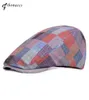 Chapeaux sboy fibonacci vintage béret hommes womwn chapeau coton patchwork flatcap cap19590460
