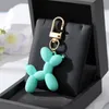 Fashion Cartoon Animal Couple Kelechains Balloon Dog Key Ring Femme Men Bling Bling Pet Pet Sag Car Holder AirPods Box Boîte Bijoux Ami Cadeau