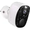 Беспроводная камера безопасности с 4 частями с камерой с 2K с аккумулятором, камерой безопасности Wi -Fi с цветным ночным зрением, прожектором и сигнализацией