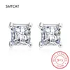 Hölzerohrringe Real 1 Karat Prinzessin Cut Moissanit Diamond für Frauen Party fein Schmuck S925 Sterling Silber Ohrring