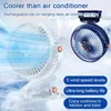 Electric Fans Rechargeable Clip-On Hanging Desk Air Conditioning Fan Mini Desk Fan Rotation Adjustable Clip-on Fan For Student Dormitory d240429