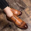 Casual Shoes Men's Formal Dress Leather Luxury Mens Oxford Italian Plain Toe Lace Up Office Business Suit For Men