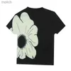 T-shirt pour femmes S-3xl Positionnement T-shirt à fleurs imprimées pour femmes à manches courtes à manches hautes élastiques T-shirt mince pour femmes élégant topwx