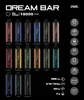 Dream Bar 18000 Puff 18K Puff Degelbare Vape Mesh Coil Oplaadbaar 18K Puff 2%3%5%Wegwerp elektronische sigaret Intelligent display 15 kleuren Vapes