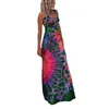 Casual Dresses Women Y2k Tie Dye Long Dress Sexy Sleeveless Open Back Colorful Maxi Floral Printed Slip Boho Beach Party Sundress