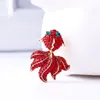 Spille Morkopela Fish Rhinestone Pinte per spille per spille Vintage Banquet Big for Women Crystal Pins and Accessory