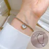 Charm Armbänder runde Perlen Kette Edelstahlarmband für Frauen lieben Herz Handgelenk Ketten Mädchen Handaccessoires Schmuck Geschenk