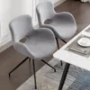 Swivel dineren accentstoelen set van 2, moderne boucle eetkamerstoel gestoffeerde fuzzy stoel met armen zwarte metalen benen voor woonkamer keuken slaapkamer kantoor