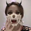 Anime Dragon God Skeleton Half Face Mask Cosplay Animal Unisex Halloween Prom Carnival Party Props 240430